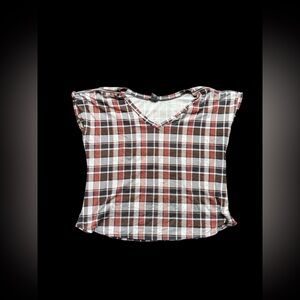 ✨Red and white Bae City plaid top✨